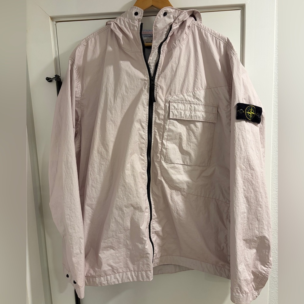 Stone Island Pale Pink Hooded Jacket 3XL